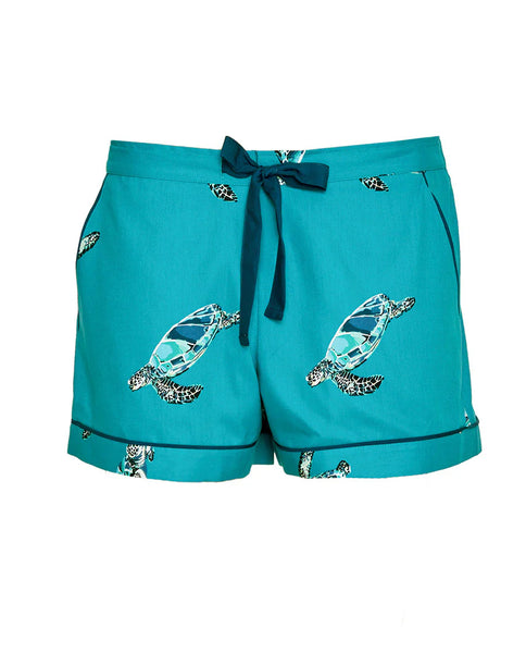 Cyberjammies Cove Turtle Print Pajama Set with Shorts