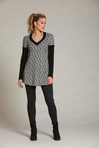Luc Fontaine Long Sleeve Top with Hearts