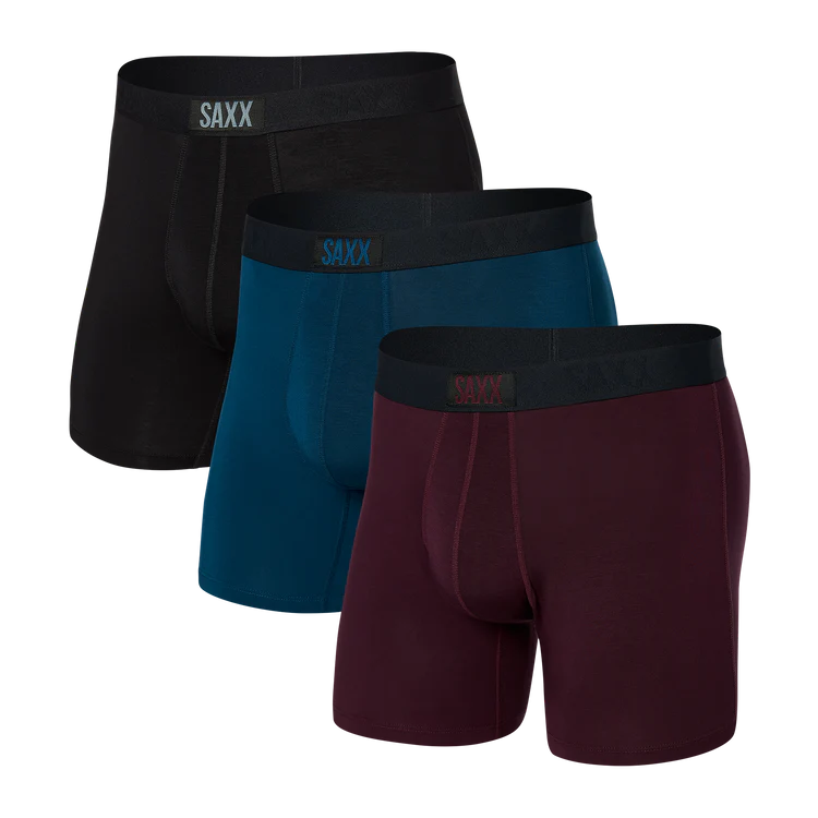 SAXX Vibe 3 Pack Boxer Brief Holiday Box – Crimson Lingerie