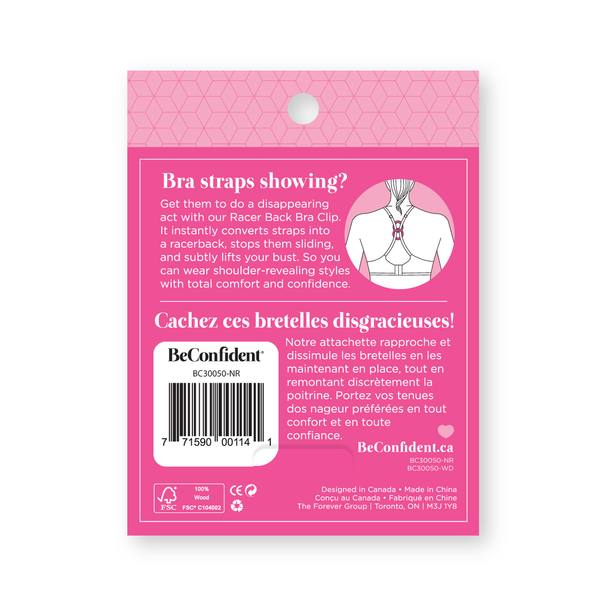 BeConfident Racer Back Bra Clip MultiPack Crimson Lingerie