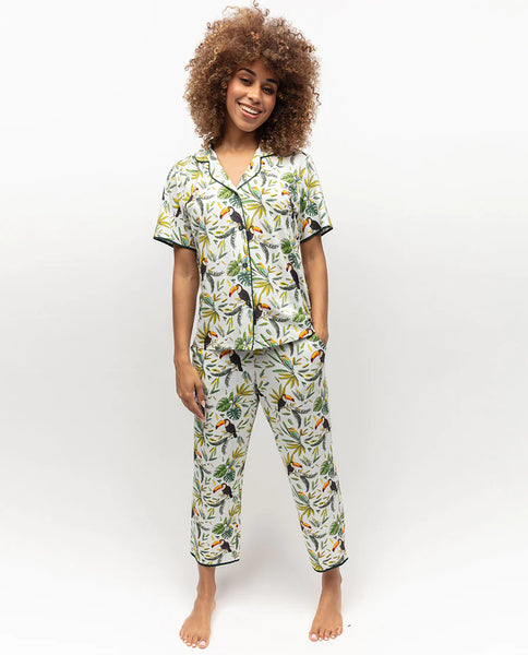 Cyberjammies Gabrielle Toucan Printed Jersey Pajama Top