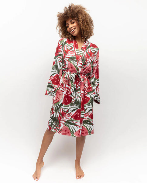 Cyberjammies Mel Watermelon Print Short Dressing Gown