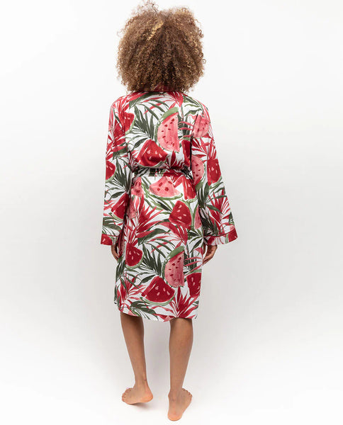 Cyberjammies Mel Watermelon Print Short Dressing Gown