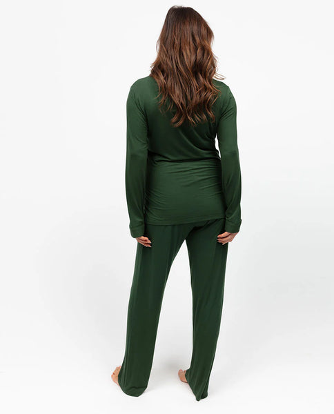 Nora Rose Jade Lace Detail Pajama Set