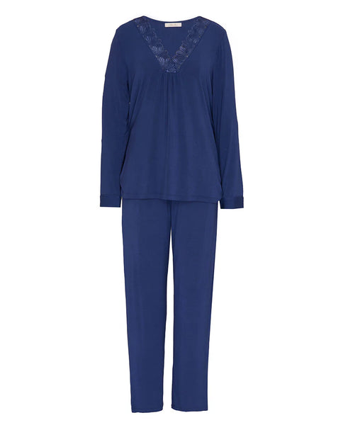 Nora Rose Serena Lace Jersey PJ Set