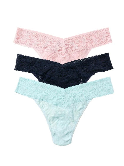 Hanky Panky Signature Lace Original Rise Thong 3 Pack