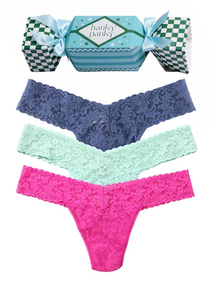 Hanky Panky Holiday Disco 3 Pack Low Rise Thong