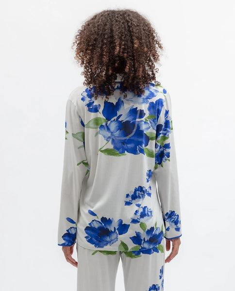 Midnight Berry Floral Printed Jersey Pyjama Set