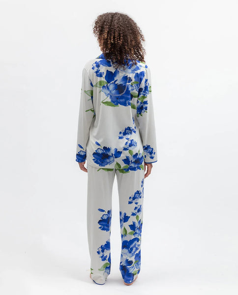 Midnight Berry Floral Printed Jersey Pyjama Set