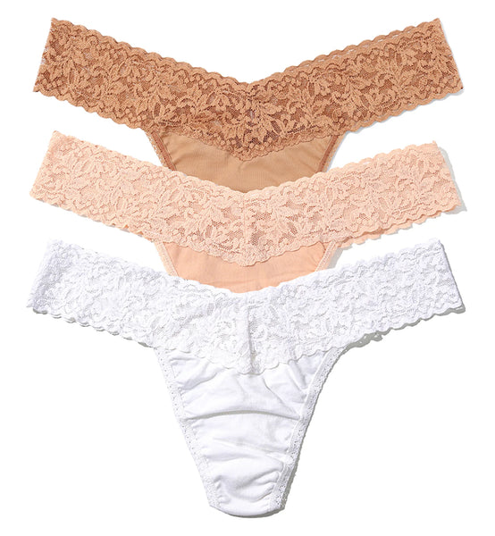 Hanky Panky 3-PACK Cotton Low Rise Thongs