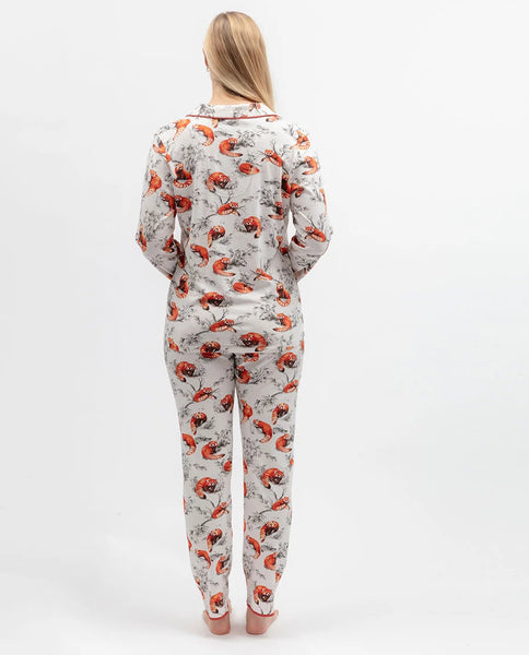 Cyberjammies Pumpkin Spice Red Panda Printed Jersey Pyjama Set