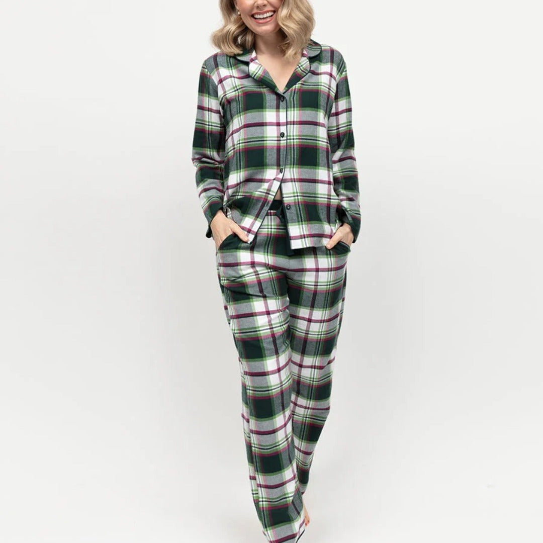 Cyberjammies Forrest Plaid Pajama Set