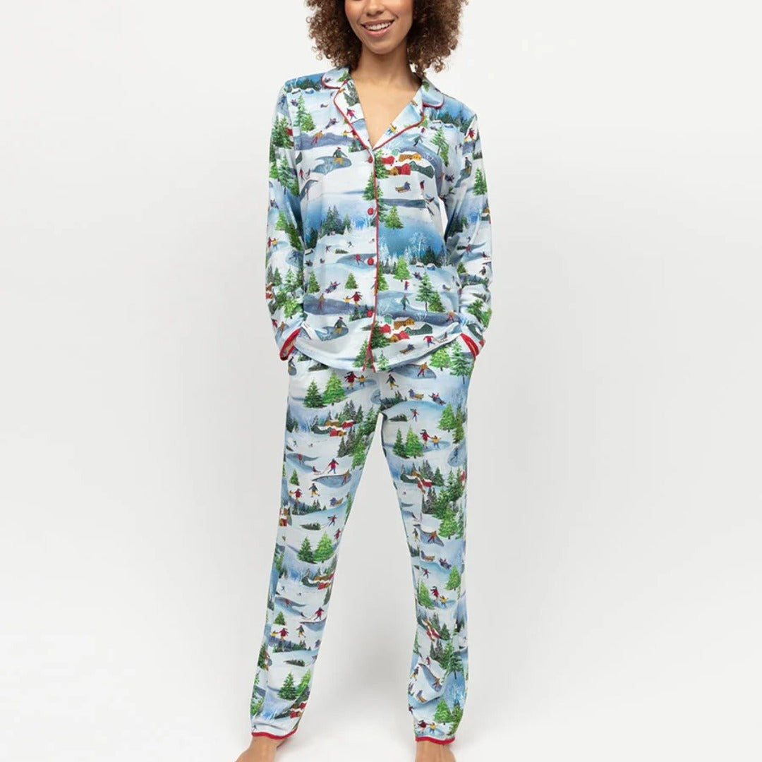 Cyberjammies Montana Winterscape Jersey Pajama Set