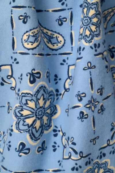 P.J. Salvage Classic Paisley Bandana Print 3-Piece Long Sleeve Flannel PJ Set