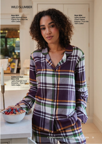 Cyberjammies Brushed Check pyjama Set
