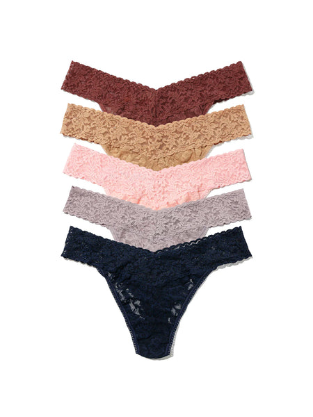 Hanky Panky Signature Lace® Original Rise Thong Holiday 3 & 5 Pack Cracker