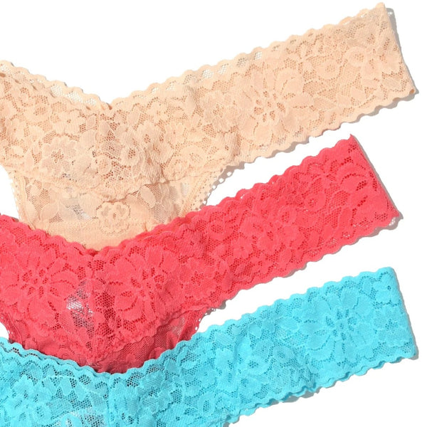 Hanky Panky Daily Lace Low Rise Thong 3 Pack