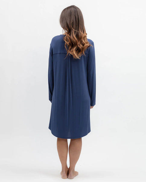 Nora Rose Serene Lace Trim Jersey Nightshirt