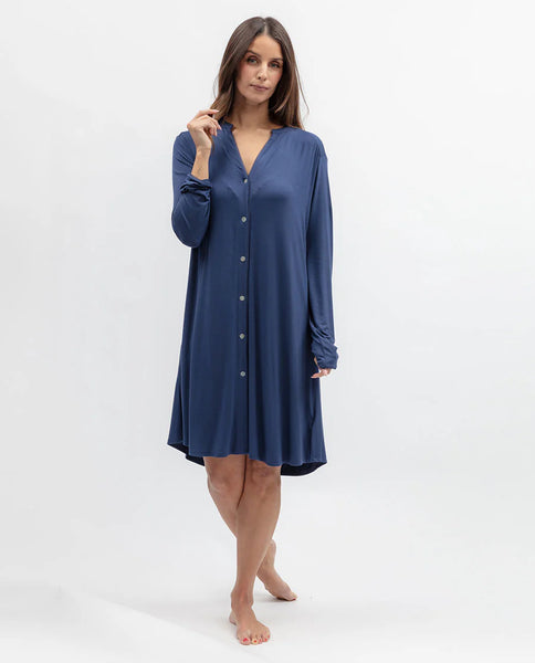 Nora Rose Serene Lace Trim Jersey Nightshirt