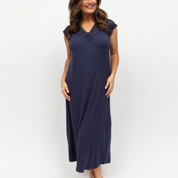 Nora Rose Joanna Cap Sleeve Nightgown