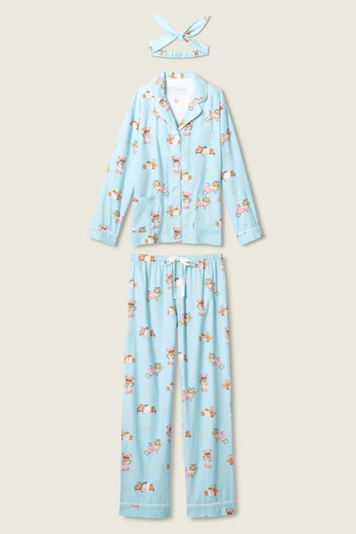 P.J. Salvage Beary Cute Bear Print Flannel PJ Set