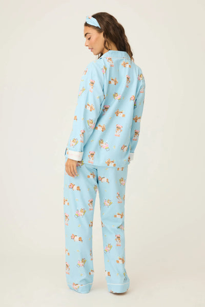 P.J. Salvage Beary Cute Bear Print Flannel PJ Set