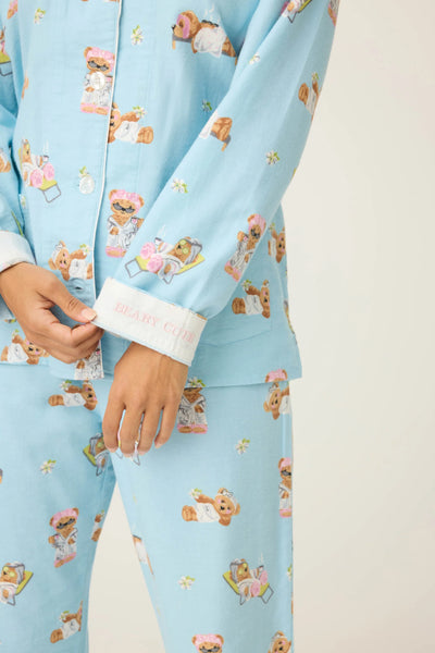 P.J. Salvage Beary Cute Bear Print Flannel PJ Set