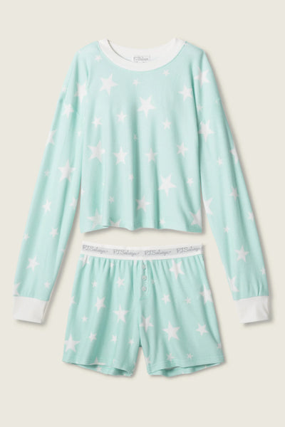 P.J. Salvage Boyfriend Boxer Star Print Shorts Pajama Set