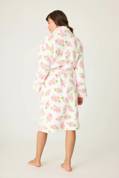 P.J. Salvage Ivory Rose Fleece Robe