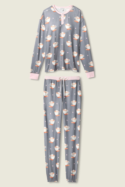 P.J. Salvage Love You A Latte PJ Set