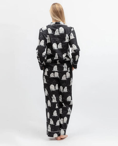 Cyberjammies Polar Bear Print Wide-Leg Pyjama Set
