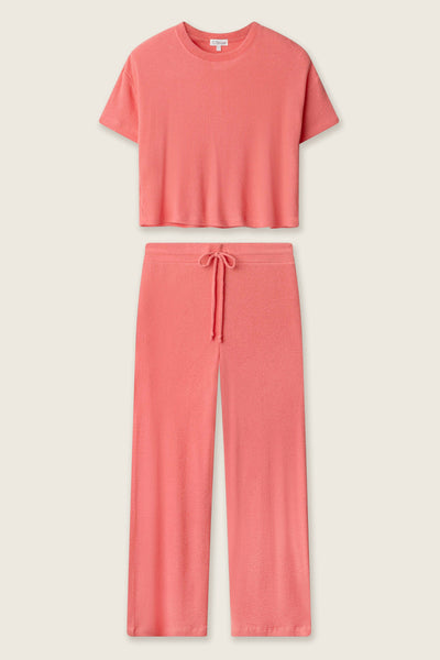 P.J. Salvage Textured Essentials Sunset Rose Long Lounge Set