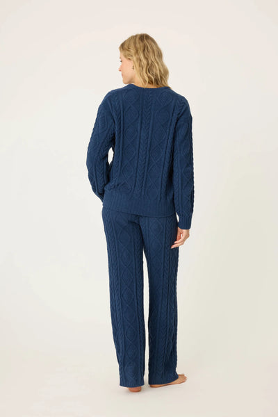 P.J. Salvage Chenille Cozy Cable V-Neck Sweater