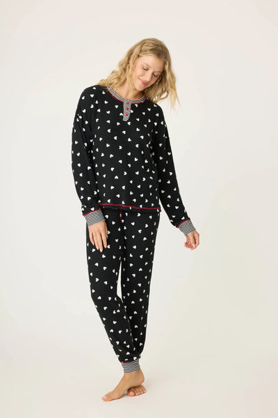 P.J. Salvage Waffle Thermal Ski Jammie Set