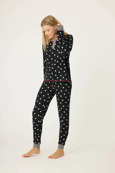 P.J. Salvage Waffle Thermal Ski Jammie Set