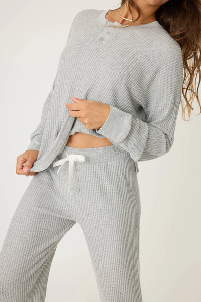 P.J. Salvage Waffle Thermal Ski Jammie Set