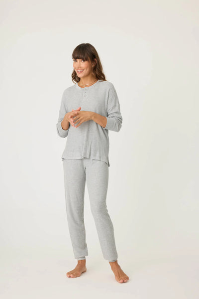 P.J. Salvage Waffle Thermal Ski Jammie Set