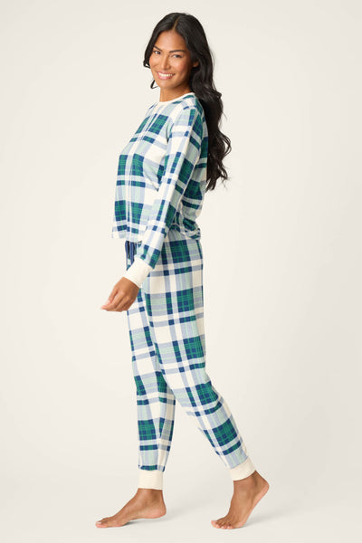 P.J. Salvage Cozy Life Thermal Velour Plaid PJ Set