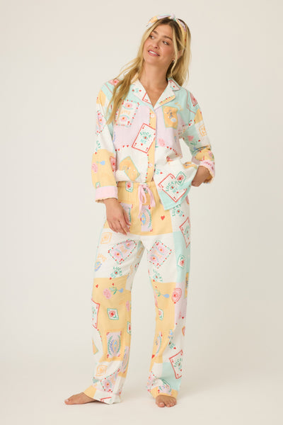P.J. Salvage Lucky Me Tarot Card Print Flannel PJ Set