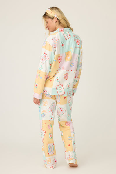 P.J. Salvage Lucky Me Tarot Card Print Flannel PJ Set
