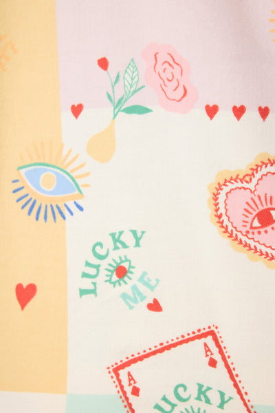 P.J. Salvage Lucky Me Tarot Card Print Flannel PJ Set