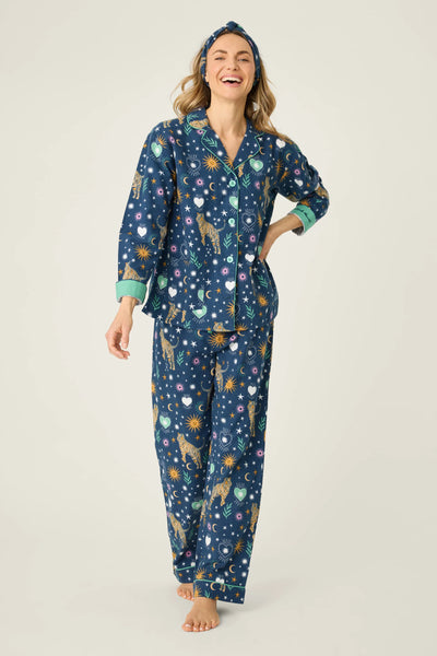 P.J. Salvage Wild At Heart Tiger Print Flannel PJ Set