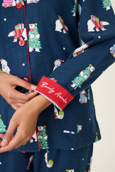 P.J. Salvage Bearly Awake 3-Piece Flannel PJ Set