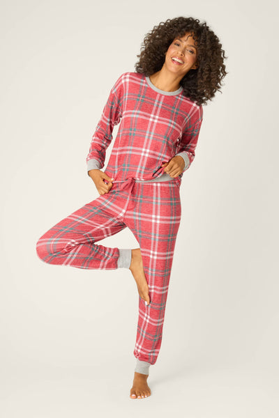 P.J. Salvage Let's Get Toasty Red Plaid PJ Set