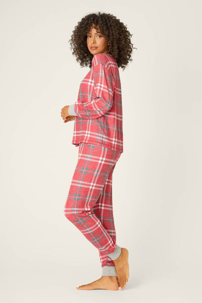 P.J. Salvage Let's Get Toasty Red Plaid PJ Set