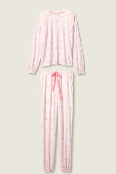 P.J. Salvage Happy Hour Wine Glass Print PJ Set