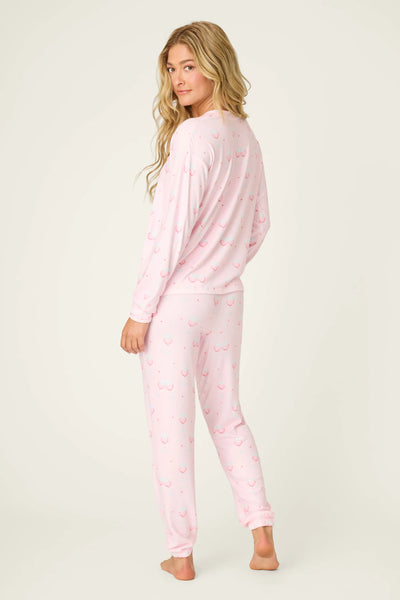 P.J. Salvage Happy Hour Wine Glass Print PJ Set