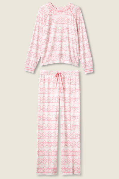 P.J. Salvage Pink Hearts Peachy PJ Set