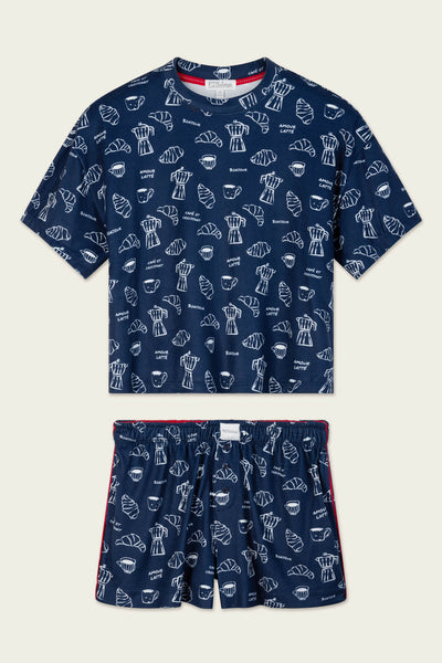 P.J. Salvage Bonjour Babe French Breakfast Print Short PJ Set