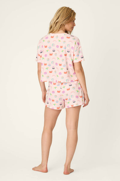 P.J. Salvage Boyfriend Boxer Sushi Bites PJ Short Set